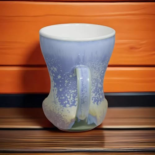 12Oz Crystallize Reactive Glaze Ceramic Coffee Mug, So Cool Cup With Handle Suitable for Office and Home Drinking Coffee Tea Cocoa Milk,Lead cadmium free, Dishwasher Microwave Safe(Purple)