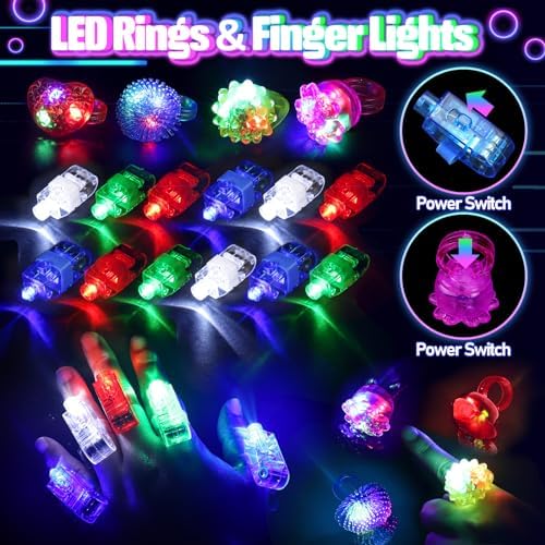 150PCS Glow in the Dark Party Supplies for Kids Adults, Light Up Party Favors with Light Up Glasses, Headband, Rings, 100 Glow Sticks Bulk Party Pack DIY Glow Necklaces Bracelets, Neon Party Supplies
