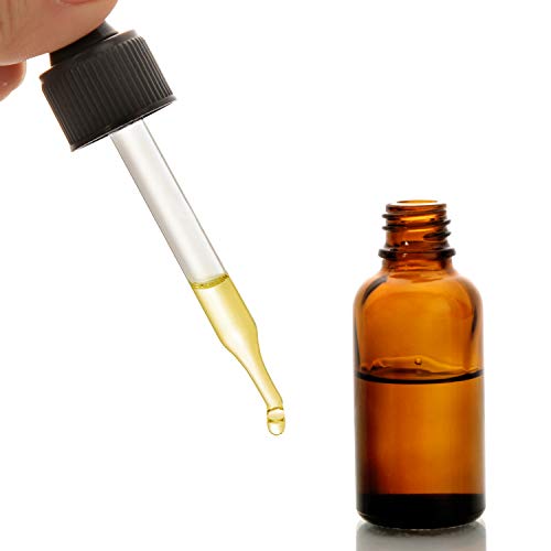12 Pack, 2 oz Glass Dropper Bottle with 3 Stainless Steel Funnels & 1 Long Eye Dropper - 60ml Amber Glass Tincture Bottles for Travel Essential Oils, Liquids - Leakproof