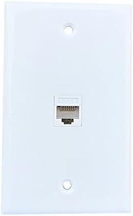 1 Port CAT6 Ethernet Punch Down Jack Wall Plate with Tool - 1 Gang Cat 6 RJ45 Keystone Jack Punchdown Cover Plate for CAT7/CAT6/CAT5e Network Cable - White