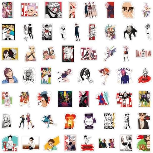 110pcs Dan Da Dan Stickers Ken Takakura Momo Ayase Waterproof Cartoon Stickers for Water Bottles Skateboards Luggage Snowboard Gift for Fans