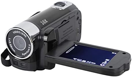 1080P HD Camera Camera Camcorder, 16MP DV Camera 16x Digital Zoom Video Camera, 2.7in TFT Rotatable Screen, Built in Speakers, USB (Black)