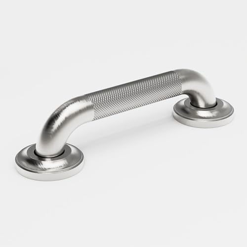 1-1/4" Knurled Grab Bar, ADA Compliant Bath Safety Shower Handrail, Bathroom Mobility Aid Handle for Seniors and Disabled, Heavy Duty 500lbs Support
