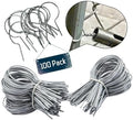 1 5/8" Chain Link Fence Ties 11 Gauge Galvanized Steel EZ Twist for Securing Fences on Farms/Ranches/Gardens - (100 Pack)