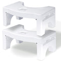 (2Pack) Auoace Foldable Toilet Potty Stool for Adults, 7" Heavy Duty Plastic Portable Squatting Poop Foot Stool with Freshener Space