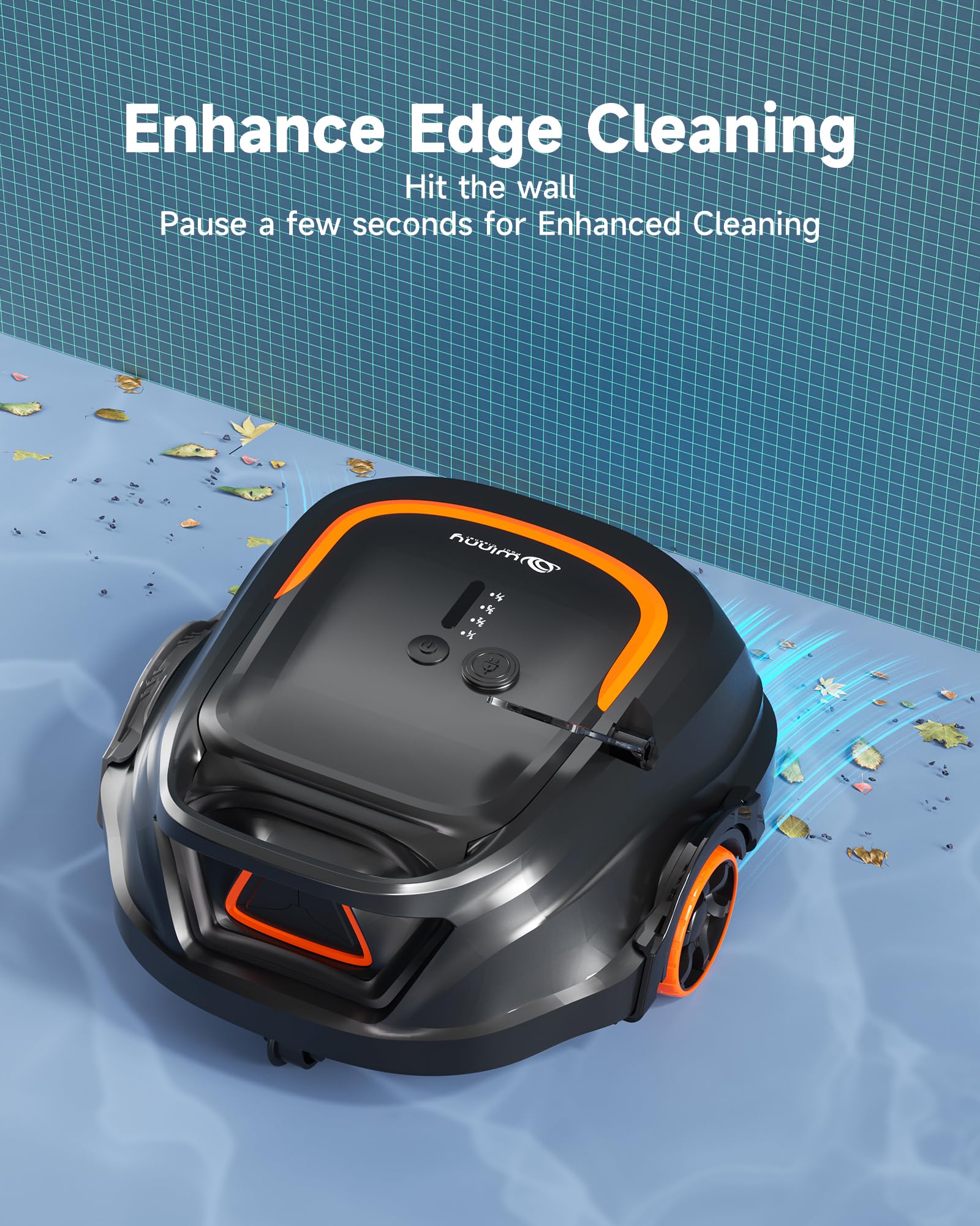 (2026 New) A1 Cordless Robotic Pool Vacuum for Above Ground Pools, Powerful Suction, Dual Filters, Self-Parking, 120-Min Runtime & 2.5h Fast Charging, Ideal for Above Ground Pool up to 1076 sq.ft