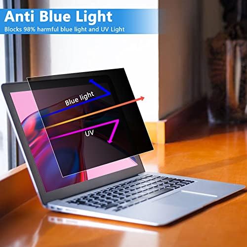 12.1 Inch Privacy Screen Filter Compatible with 16:9 Widescreen Display - Monitor, Desktop PC, Computer, Anti Spy/Easy Installation/Anti Glare/Blocking Blue Light