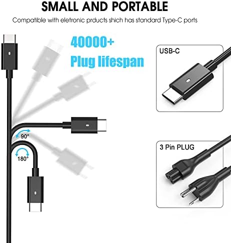 130W USB C Type C Adapter Laptop Charger Compatible with Dell XPS 15 2in1 9575 Precision 5530 2in1 5550 5750 3560 3550 3551 Latitude 7410 7310 7210 9410 9510 9575 5420 5520 5510 Power Supply Cord