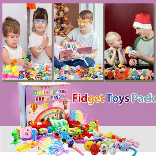 1000+ PCS Party Favors for Kids, Fidget Toys Pack, Birthday Gift,Christmas Stocking Stuffers,Christmas Gift,Treasure Box, Goodie Bag Stuffers, Carnival Prizes,Pinata Filler Sensory Toy for Classroom