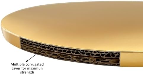 10 Inch Cake Board Drums Round, 6-Pack, Gold, Sturdy 1/2” Thick for Heavy Or Multi-Tiered Cakes