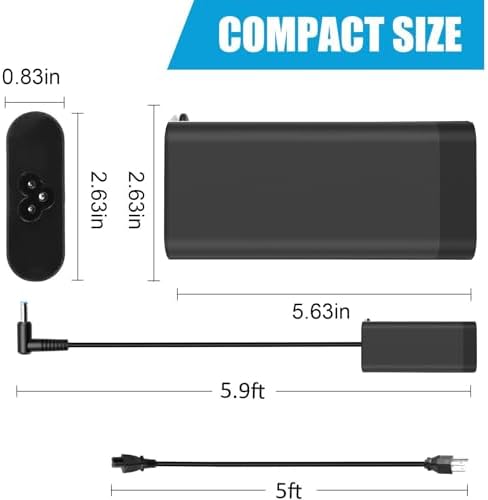 150W AC Adapter HP Laptop Charger for HP OMEN by 15 17,Zbook 15 G3 G4 G5 G6,Zbook Studio G3 G4 G5 G6 G7 G8,Fury 15 17 G7 G8 Laptop Power Supply