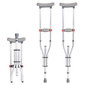 1 Pair Folding Aluminum Underarm Crutches for Adults and Teenager, 8 Adjustable Height for 4'7" to 6'7", 300 LBS Capacity Lightweight Adjustable Crutches with Underarm Pads, Great for Travel or Work