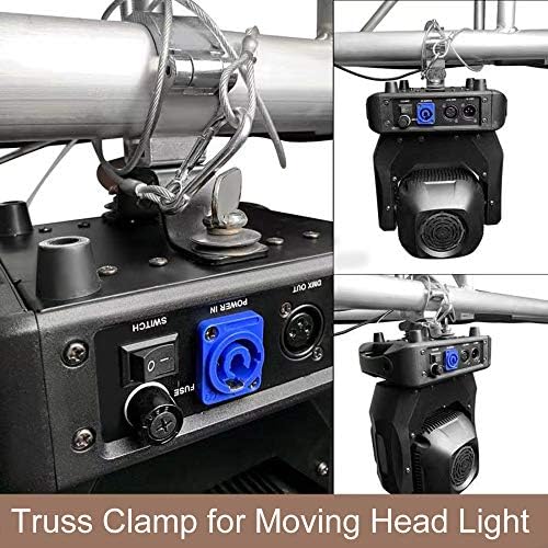 10PCS Eyeshot Premium Truss Clamp Stage Light Clamp, 2 Inch Aluminum Light Clamps for Truss, Heavy Duty 220lb LED Par Light Moving Head Lighting Clamps, Fit for 48-52mm OD Tube/Pipe