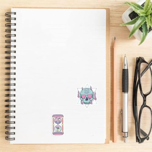 150PCS Pastel Gothic Stickers,Cute Horror Decals Adults Teens Gifts,Vinyl Waterproof Gothic Stickers for Water Bottle Laptop Phone Skateboard Luggage