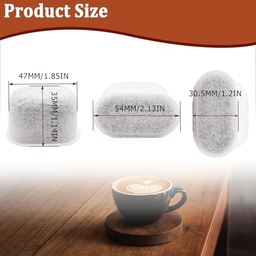 12 Pack Charcoal Water Filters Replacement for Breville Filters for Espresso Machine 870/878/880/860/840/810/450/500/ for Sage 500/810/870/875/878/880 Replacement Part