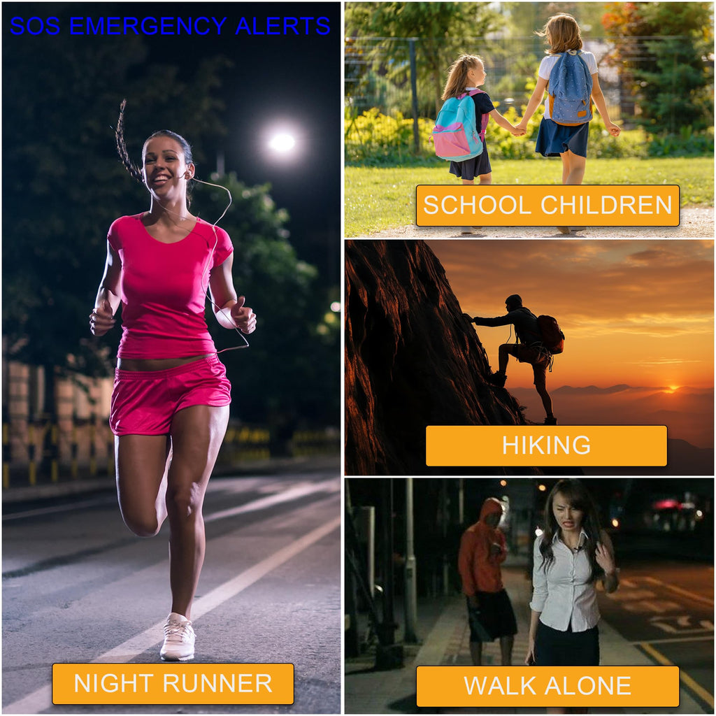 130dB Personal Safety Alarm Strobe Light. Loud Sound SOS Emergency Alerts with Carabiner. Self Defense Keychain Siren for Women, Elderly, Children, Night Runners, Hiking. Bear Alarm Deterrent. Aqua