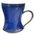 12Oz Color Glazed Ceramic Coffee Mug,Cool Cup With Handle Suitable for Office and Home,Drinking Coffee, Tea, Cocoa and Milk Lead cadmium free, Dishwasher Microwave Safe (Brushed blue)