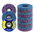 10 Pack Strip Disc Wheel for Angle Grinders Stripping Wheel, Paint Stripping Disc, Poly Abrasive Wheel for Metal Rust Welds, Oxidation, Paint Remover (4'' x 5/8''-Purple+Blue)