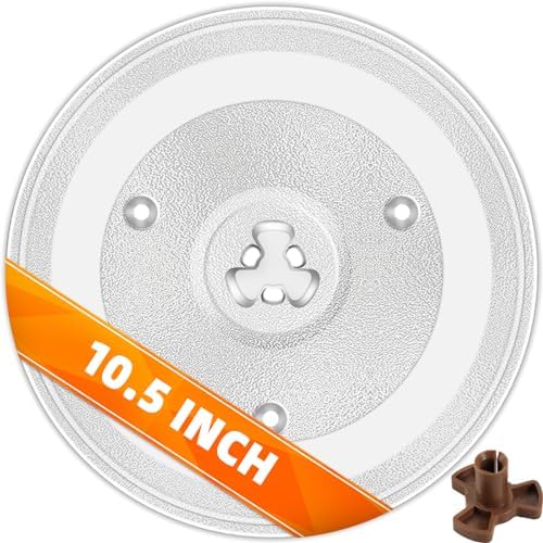 10.5'' Microwave Glass Tray Compatible with Hamilton Beach - The Exact Replacement Part of 252100500497/HB-P90D23/HB-P90D23A/HBP90D23 - Dishwasher Safe