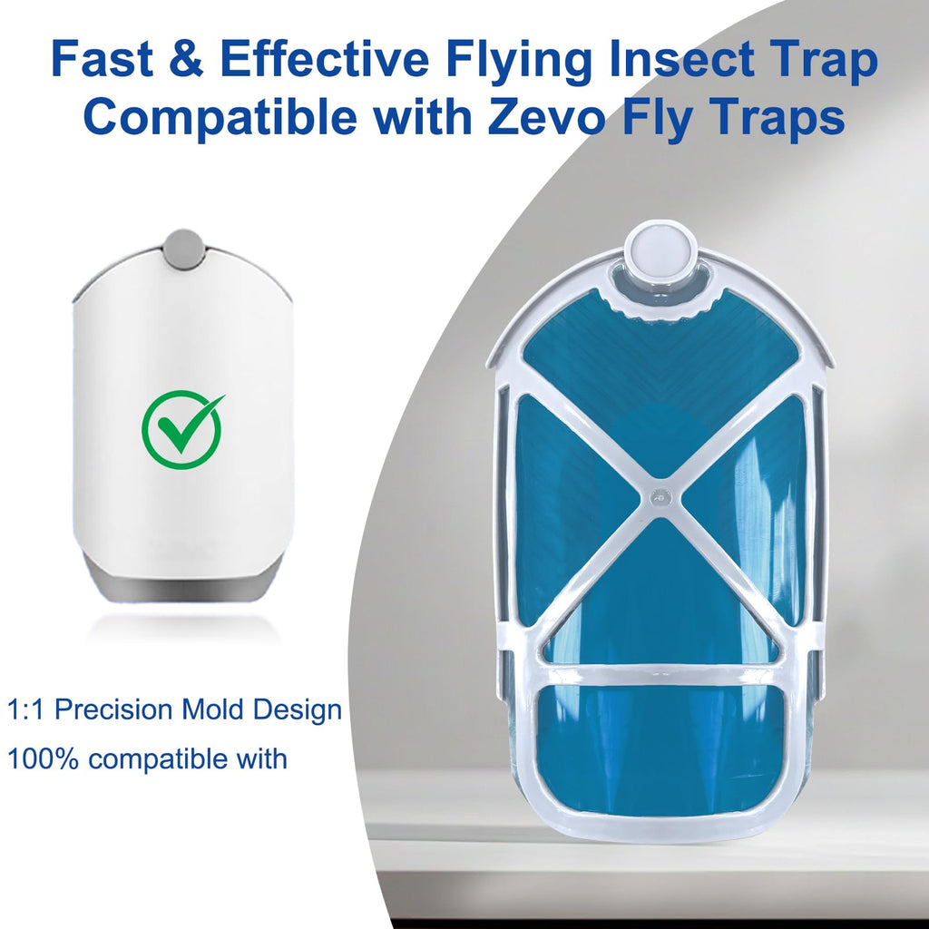 10 Pack Refill Cartridges, 2026 Upgraded Flying Insect Trap Refills Compatible with zzevo Flying Insect Trap Indoor Light M364 M364A Fully Compatible Size,Fly Catcher Trap (10 Refill Cartridges)