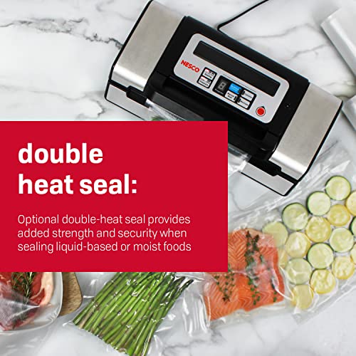 Nesco Deluxe Food VS-12 Vacuum Sealer 130 Watts Kit Bags & Viewing Lid