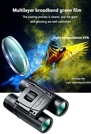 12x30 High-Resolutio Binocularsn for Adult & Kid's Optics Compact Binocular,Bird Watching,Camping,Travel,Spy Games&Exploration (Black)