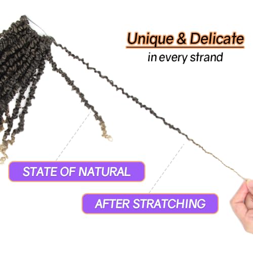 12 Inch 10 Packs Yanky Twist Crochet Hair Pre-twisted Ombre Honey Blonde Kinky Mini Spring Twist Small Curly Senegalese Twist Braids (T27)