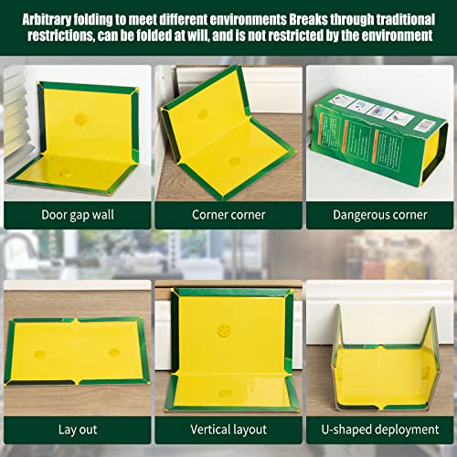 14 Pcs Mouse Traps Mouse Glue Traps with Enhanced Stickiness Sticky Traps for Mice, Rats Sticky Pads Mouse Glue Boards Pest Control Traps for House Indoor Outdoor Easy to Set (14 Pcs, 13'' x 8.6'')