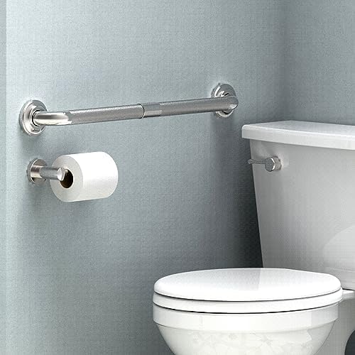 1-1/4" Knurled Grab Bar, ADA Compliant Bath Safety Shower Handrail, Bathroom Mobility Aid Handle for Seniors and Disabled, Heavy Duty 500lbs Support