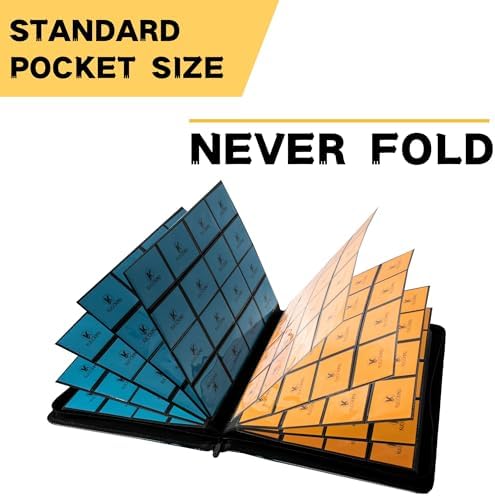1000+ Pockets Trading Card Binder, 16-Pocket Card Ablum Compatible with lorcana,MTG,Sports Cards & Other Standard Size Trading Card（BLACK)
