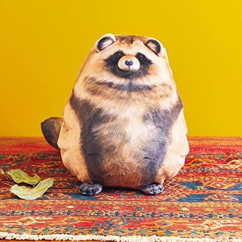 12" Raccoon Plush Body Pillow, Raccoon Stuffed Animal, Cute Plushies for Girls, Soft Plush Pillow, Kitten Plush Throw Pillow Doll Big Plush Toy Decoration Doll Gift for Kids Boys