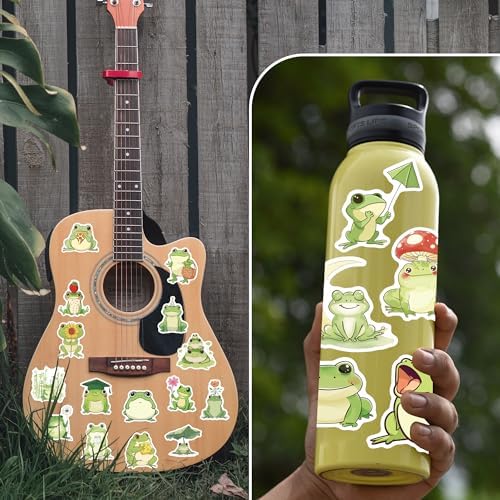 102 Pcs Cute Frog Stickers,Funny Frog Stickers Waterproof Vinyl Gifts for Laptop, Water Bottle,Phone,Luggage,Unique Designed Frog Stickers for Teens Adults Kids Birthday Party Supplies Decoration