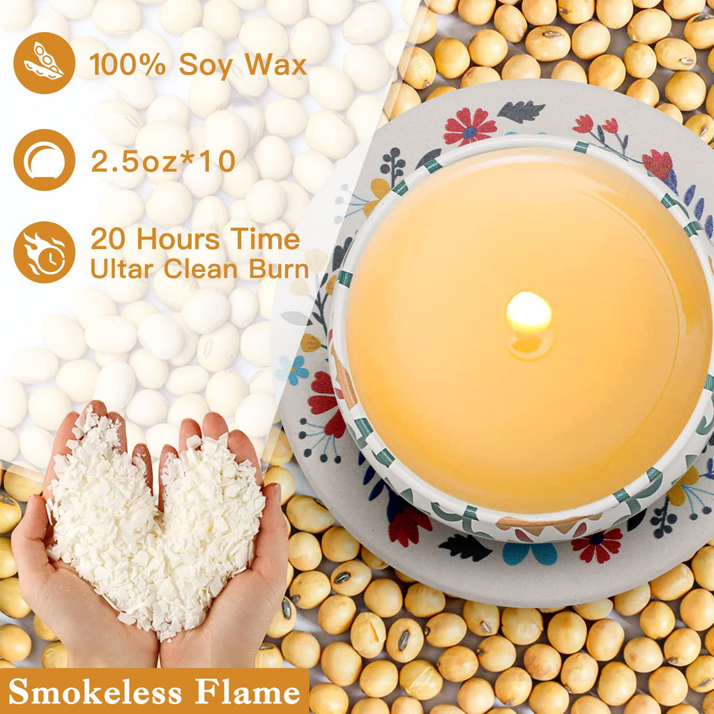 10 Pack Scented Candles Gifts for Women, 250H Aromatherapy Candles with Two Coasters, Candles for Home Scented, Ideal for Birthday, Mother's Day, Thanksgiving