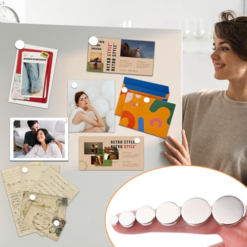 100Pcs Super Strong Neodymium Magnets Disc, 15 x 3mm Powerful Round Rare Earth Magnets Heavy Duty for Whiteboard, Small Decorative Magnets for Crafts Refrigerator Industrial Fridge DIY Models
