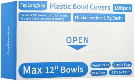 100pcs Bowl Covers Bread Proofing, Fits Bowls up to 12", Shower Caps Sourdough Bread Baking Supplies accessories, Sourdough Proofing Covers, BPA Free, Food Grade