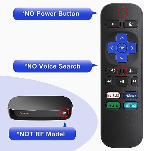 (2 Pack) Replacement Remote Control for Roku Express, for Roku Premiere, for Roku Box, for Roku Player, for Roku 1 2 3 4 -【NOT for Stick or TV】