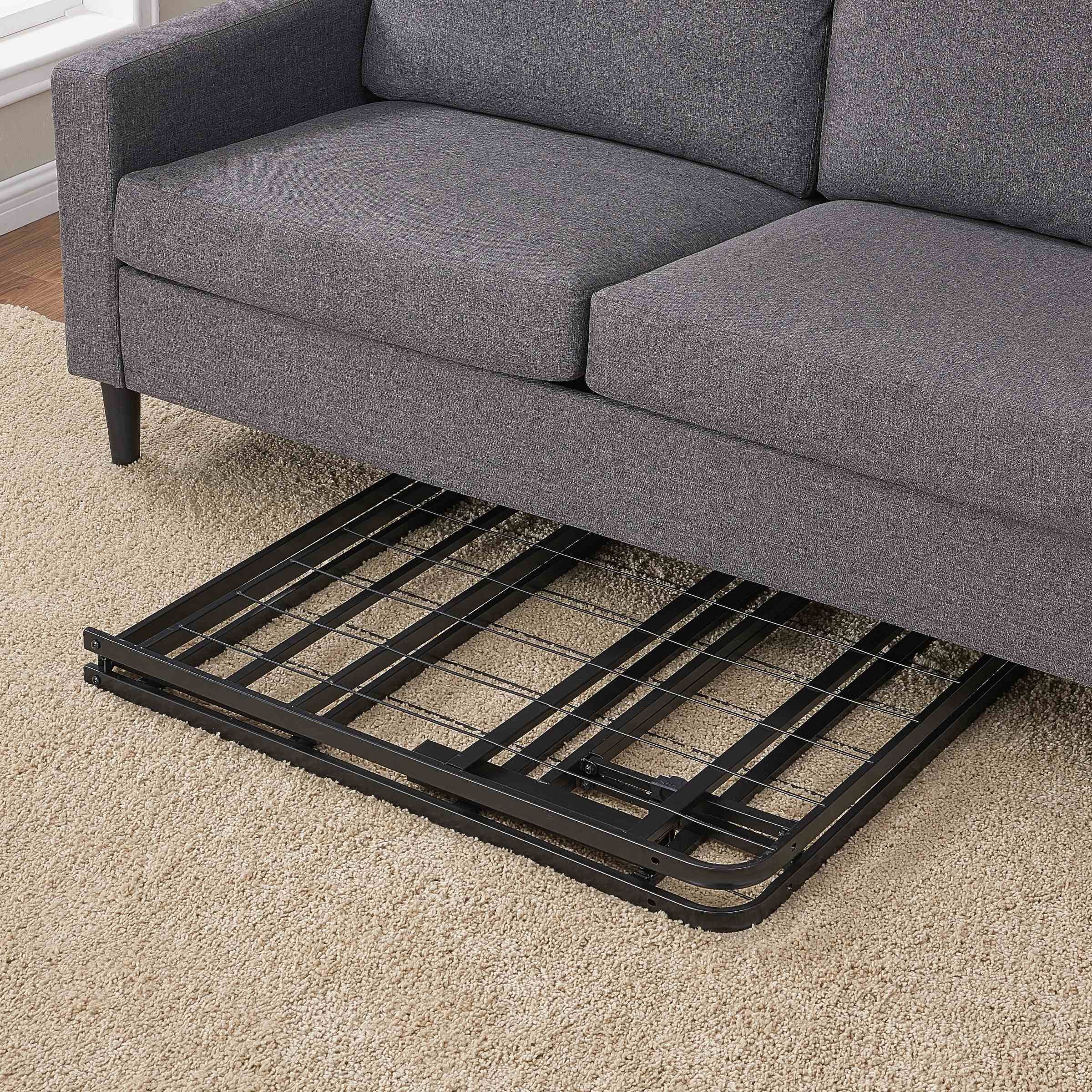 Mainstays 18" High Profile Foldable Steel Queen Platform Bed Frame, Black