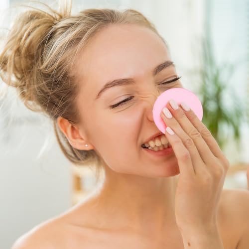 120 Pcs Facial Sponge Compressed, Luxiv Face Cleansing Sponge Estheticians Compressed Makeup Facial Sponge Round Wash Face Sponges for Women Compress Exfoliating Removal Sponge (White+pink)