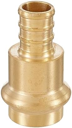 (Pack of 10) EFIELD 1/2 inch Press X 1/2 inch PEX Crimp Coupling Brass Adapter For Copper and Pex Pipe Connection (10, 1/2-inch)