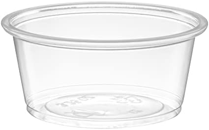 (3.25 oz - 200 Cups) Clear Disposable Plastic Portion Cups No Lids, Small Containers For Portion Controll, Jello Shots, Meal Prep, Sauce Cups, Slime, Condiments, Medicine, Dressings,