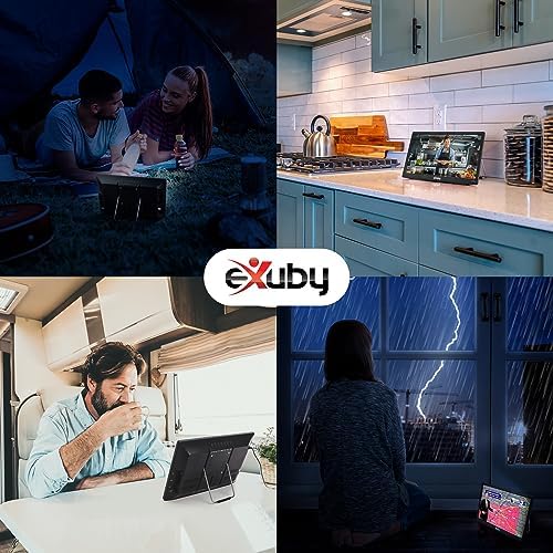 14" Small Portable TV for RV, Kitchen, Bedroom - Use TV Stand or Mount to Wall - Includes Built-in Battery & Car Charger for Boat, Camping - Digital Tuner gets HD Channels - Roku, Firestick Compatible