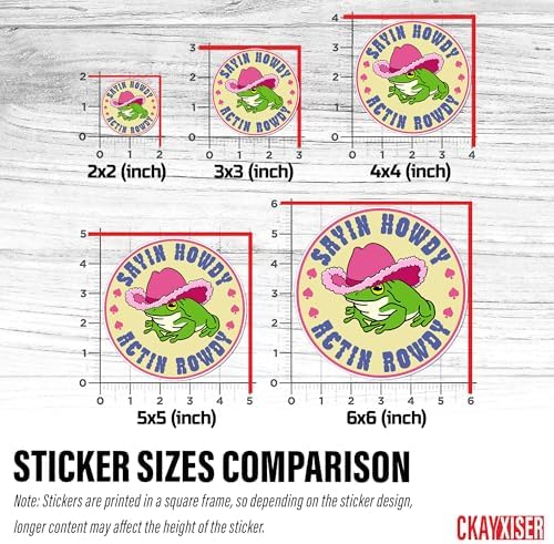 (3Pcs) Sayin Howdy Actin Rowdy Frog Sticker Funny Cowboy Frog Cowgirl Country Western 3" Sticker Waterproof Vinyl Sticker for Laptop, Water Bottle, Tumbler, Accessories Gifts 3 Inches