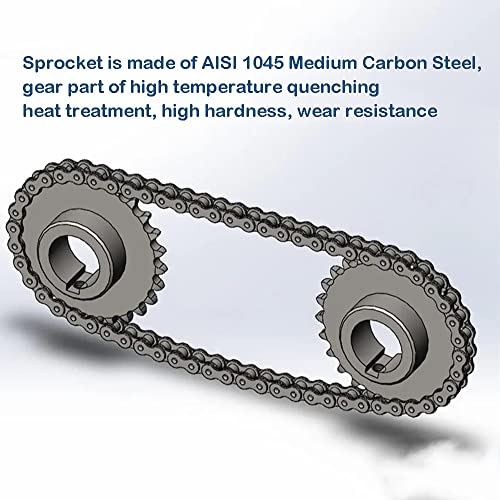 #35 Roller Chain Sprocket B Type 1" Bore Rust Prevention Hardened 24 Tooth