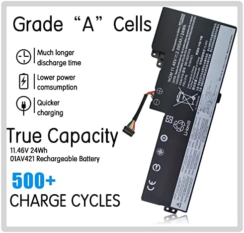 01AV421 01AV419 SB10K97578 ThinkPad T470 T480 Battery Replacement for ThinkPad T470 T480 A475 A485 TP25 Notebook FRU 01AV489 SB10K97577 SB10K97576 01AV420 for Internal 24WH 3-Cell Laptop School