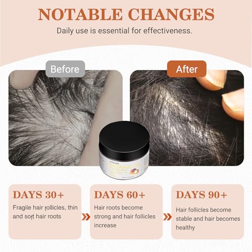 100% Natural Pure Batana Oil for Hair Growth, Unrefined & Organic, Sourced from Honduras - Enhances Hair Thickness, Prevents Hair Loss, Repairs Damaged Hair for Men & Women (4.23 Fl Oz)
