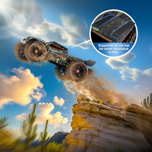 1/14 Brushless RC Cars for Adults Fast 50+ mph, RC Trucks 4x4 Offroad Waterproof, Electric Powered High Speed Remote Control Car, Scary Fast Extreme RC Truggy with 3S Battery for Snow Sand