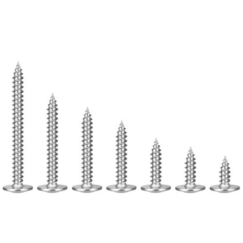 #8 x 3/4 Inch Wood Screws Phillips Modified Truss Head Stainelss Steel 410 Self Tapping Metal Screws,Silver(3Ib,650Pcs)