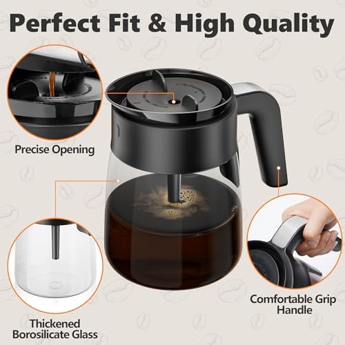 12 Cup Coffee Maker Carafe Replacement Pot for Ninja Coffee Maker CFP101 CFP201 CFP301 CFP250A CFP300 CFP305 CFP307 CM400 CM401 CFN601 CF090 CF091 CF092