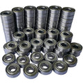 100 PCS 608-ZZ Ball Bearing - Double Metal Sealed Shielded Miniature Deep Groove Bearings for Furniture Wheel,Skateboards, Inline Skates, Scooters, Roller Blade Skates (8mm x 22mm x 7mm)